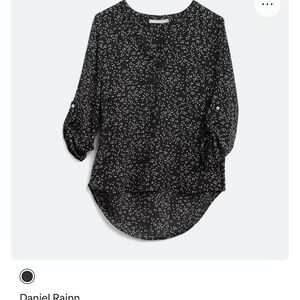 Daniel Rainn Speckled Black Blouse